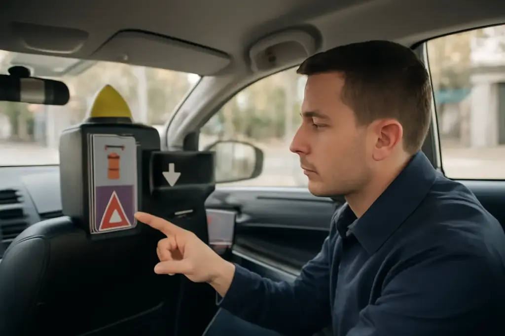 Dispositivi di sicurezza obbligatori a bordo taxi: cosa controllare all’inizio della corsa